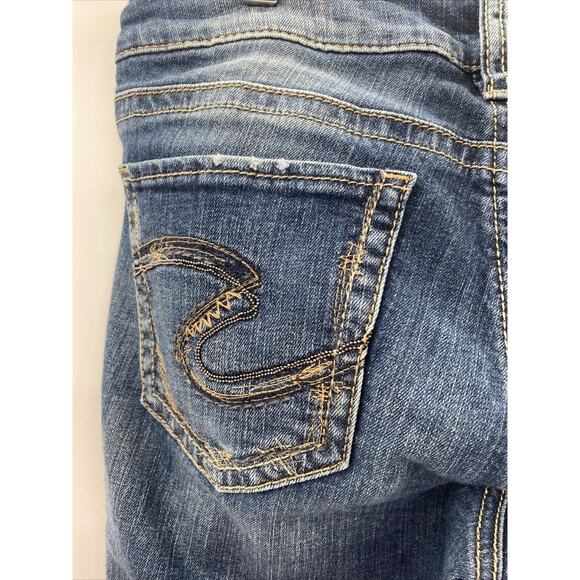 Silver Womens Jeans Size SZ 28 X 33 Suki Super Stretch Mid Slim Boot Denim - Picture 11 of 16